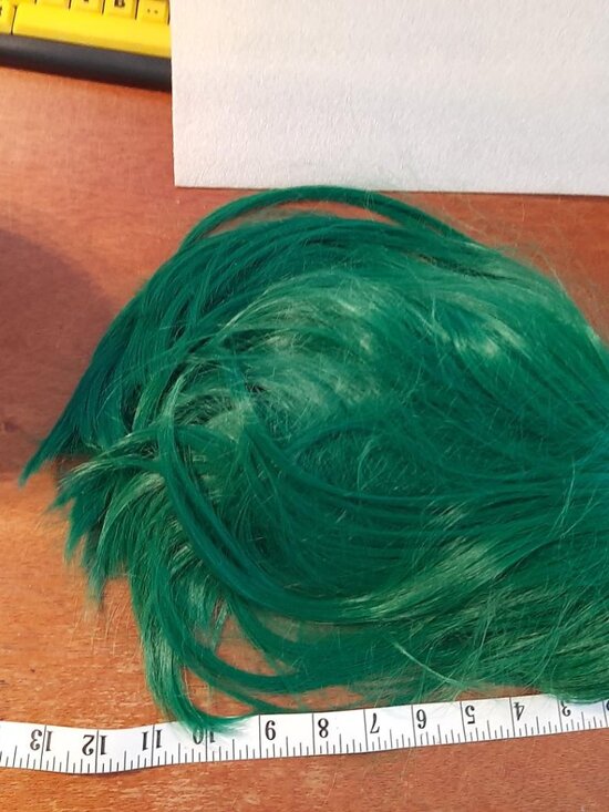 NEW ! Women Long 14 Inch Wig Straight Green main image 6